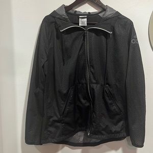 Black Adidas windbreaker